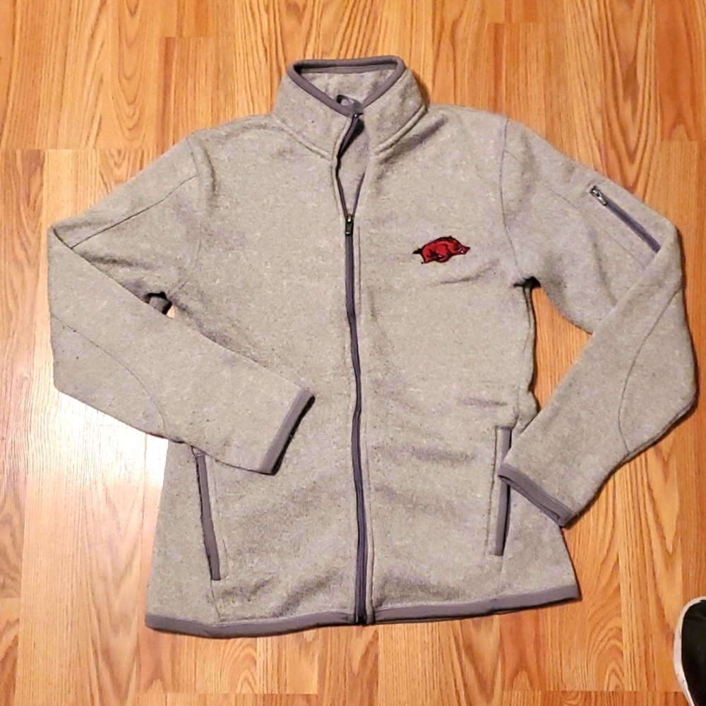 Arkansas Razorback zip up sweater